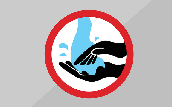Rahmenkonzept zum Hygienemanagement bei Veranstaltungen, zwei waschende Hände